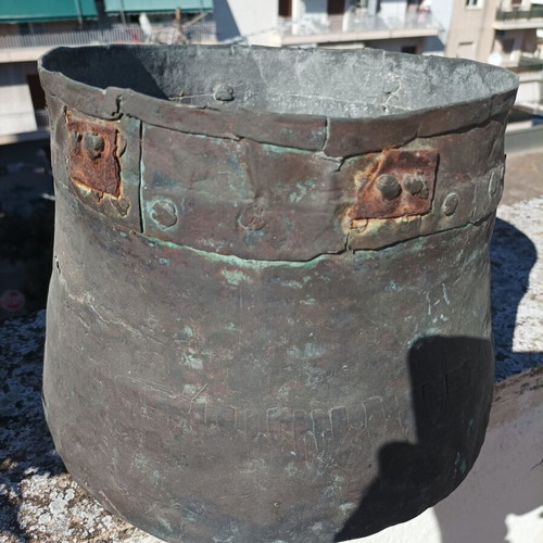 Vintage copper container used