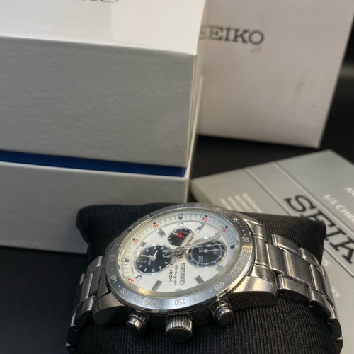 Seiko Panda Chronograph SNAC05P1 Quartz Alarm Watch