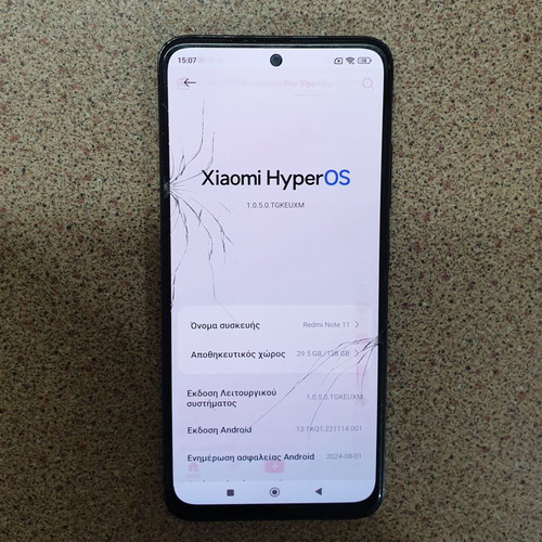 Xiaomi Redmi Note 11 128GB 4+4GB used, cracked screen, NFC