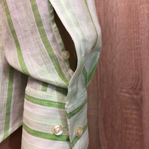 Oxford Company shirt new, size M, white and green linen
