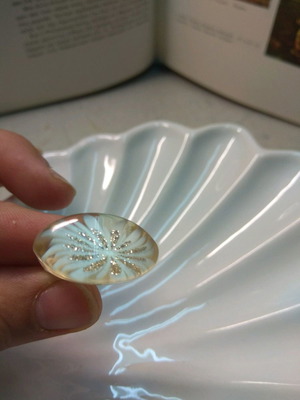 Plastic ring with iridescence no. 8