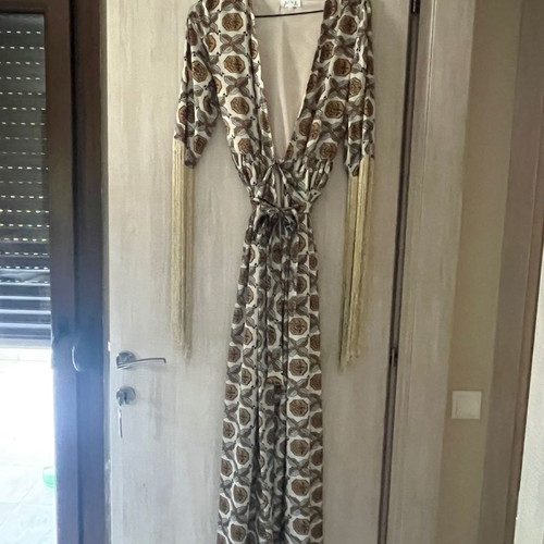 Mya maxi kimono S-M like new, colorful with fringes