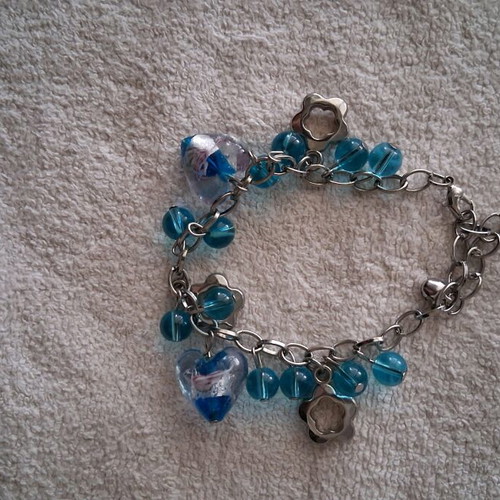 Bracelet used, turquoise color