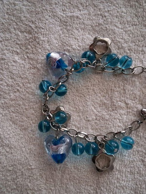 Bracelet used, turquoise color