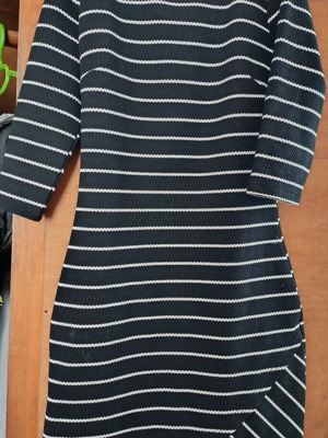 Mango striped fitted dress like new, blue
