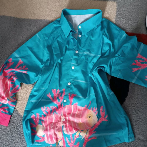 Shirt and shorts set new, pink and turquoise, size L-XL