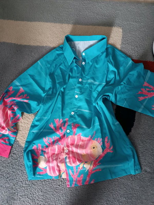 Shirt and shorts set new, pink and turquoise, size L-XL