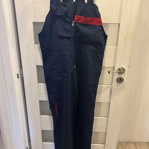 Summer work overalls new with red accents size 56/3XL