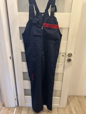Summer work overalls new with red accents size 56/3XL