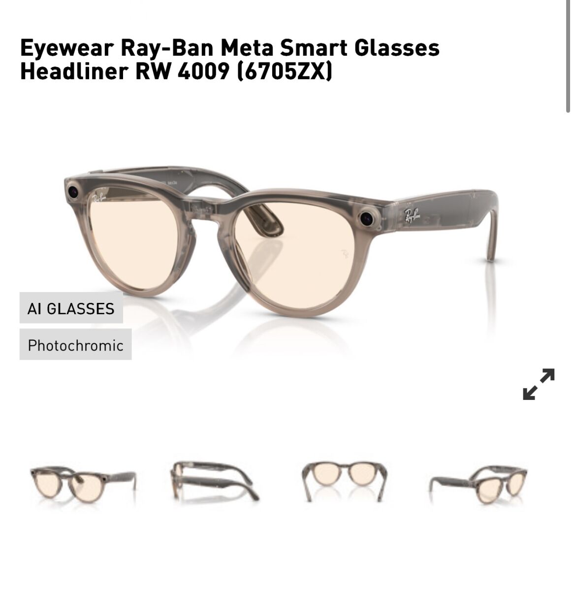 Ray-Ban Meta Headliner RW4009 6705ZX… - € 380,00 - Vendora.cy