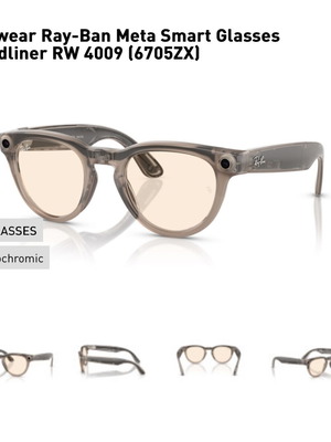 Ray-Ban Meta Headliner RW4009 6705ZX Photochromic Smart Glasses like new, beige