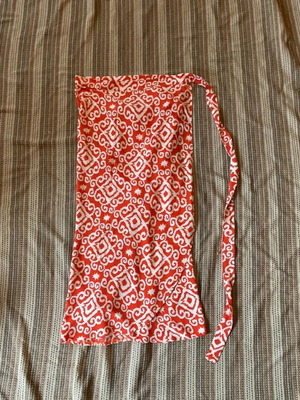 Celestino long skirt like new, cotton, size S-M, white and red