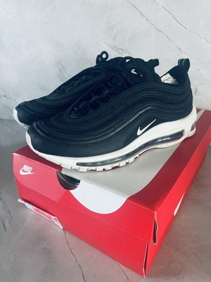 Nike Air Max 97 men's leather trainers like new, black and white
