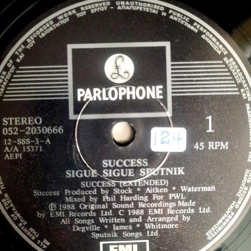 Sigue Sigue Sputnik Success 12" Vinyl Maxi-Single, 1988