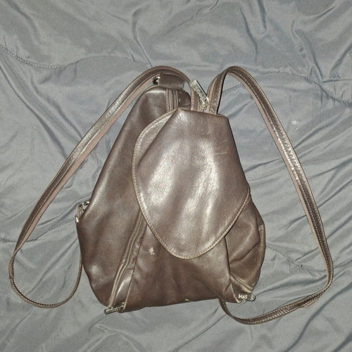 Dias leather bag used brown backpack