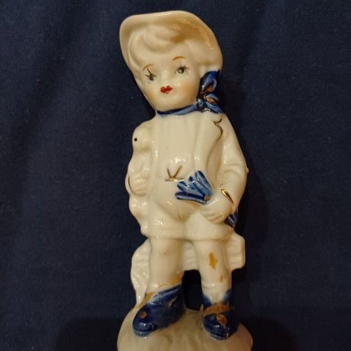 Vintage porcelain male figurines set of 3 used