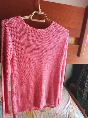 Fuchsia mesh pullover used
