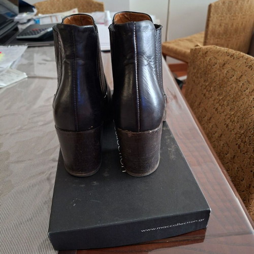Alberto Fermani leather boots 37.5 like new, 7 cm heel