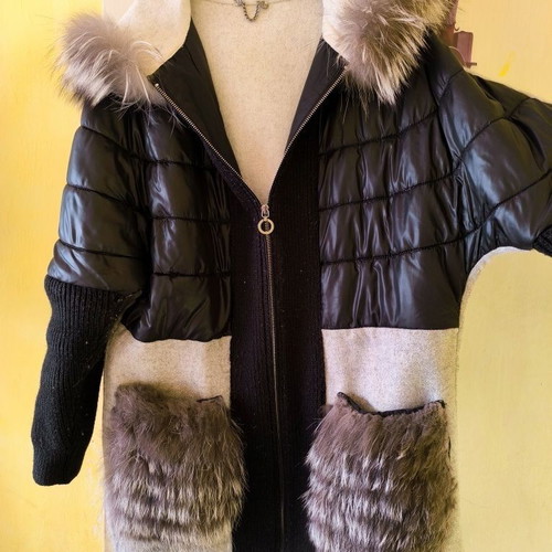 Massimo Zardi coat used with real fur and gift bag