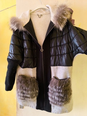 Massimo Zardi coat used with real fur and gift bag