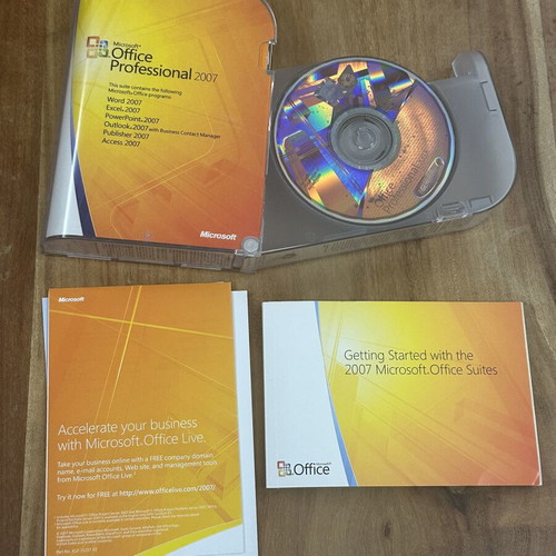 Microsoft Office Professional 2007 retail used with product key