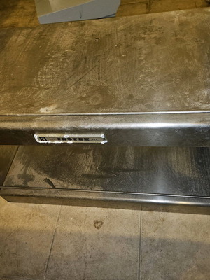 Inotex heated stainless steel counter used for kitchen