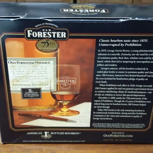 Old Forester 75th Anniversary Bourbon Gift Set new