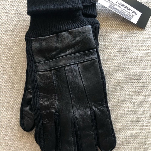 Vardas men's gloves new, black leather