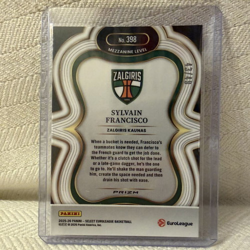 Panini Euroleague Select Sylvain Francisco 43/49 card like new