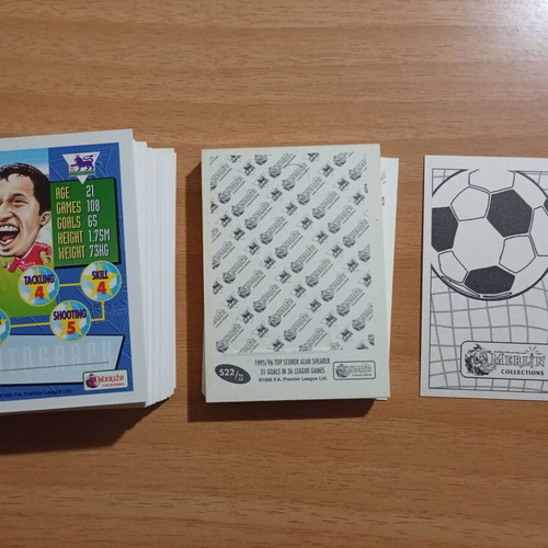 Merlin Premier League 1996-1997 пълен комплект 88 карти като нови