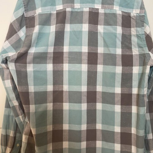 Levi’s men’s shirt medium like new, gray and turquoise