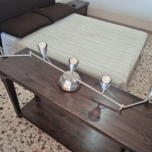 IKEA ceiling track light with 5 adjustable spotlights, used