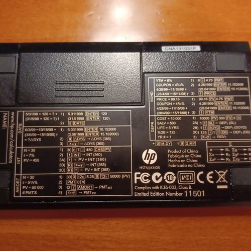 Calculator Hewlett Packard HP-12c 30th Anniversary Edition like new