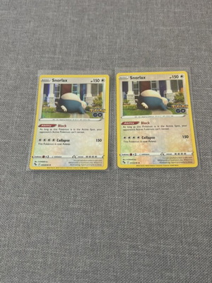 Snorlax Pokémon cards holo and reverse holo new