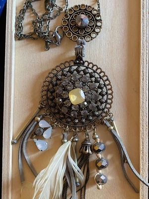Ethnic dreamcatcher necklace