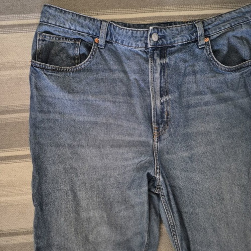 H&M Jeans high waist straight leg size 50 used, blue