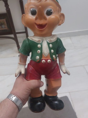 Pinocchio vintage 1960 large size 40 cm used plastic