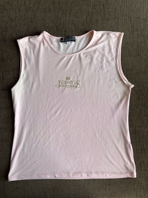 Sleeveless blouse size L used, pink