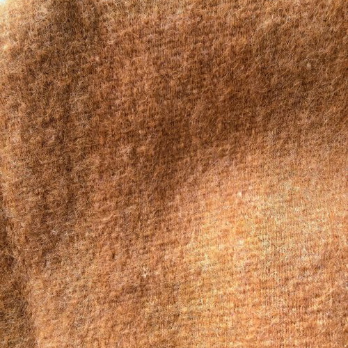 Wool blankets like new, set of 2, geometric retro and terracotta satin trim