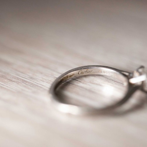 Cartier solitaire ring with diamond like new