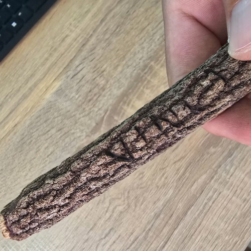 Handmade wooden pencil "Venice" from natural branch like new