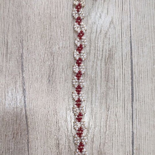 Handmade March bracelet with Miyuki Japanese beads made to order