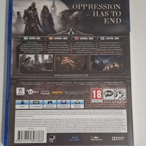 Assassin's Creed Syndicate PS4 game used