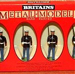  Μεταλλικά Στρατιωτάκια Britains 7302? Hand Painted Made in England (1982) Κλίμακα: 1/32 1 US Marine Officer & 5 Marines Marching Καινούργιο Τιμή 40 ευρώ