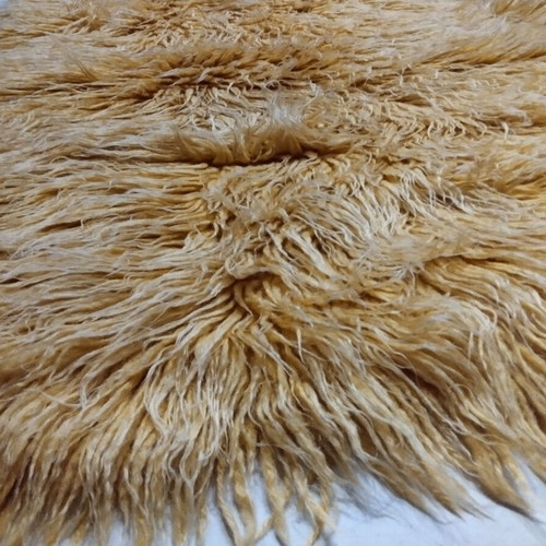 Flokati rug new golden 65x1.60