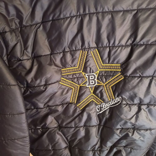Children's jacket used for boy 9-10 years black and gold