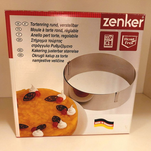 Zenker Adjustable Stainless Steel Cake Ring new