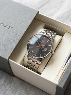 GANT Park Hill III watch like new, charcoal dial with rose gold details