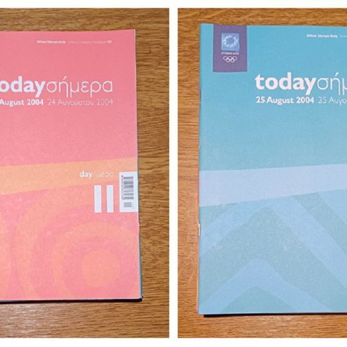 Athens 2004 Olympic Games complete set of 16 unused official daily programs like new