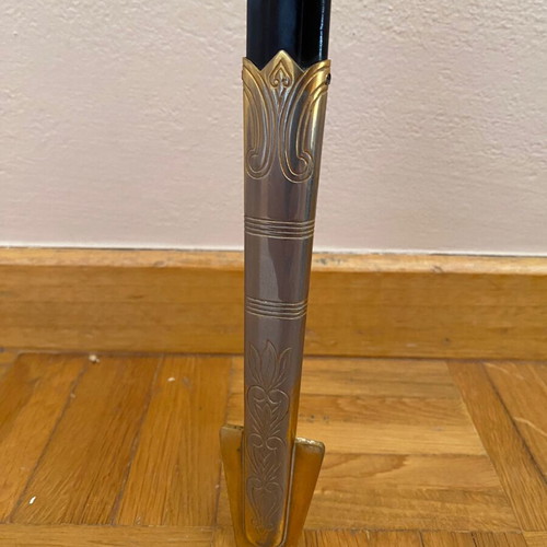 Royal Navy Sword with Leather Sheath, like new, WKC Solingen Germany